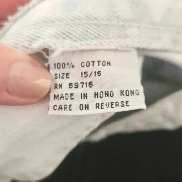 GUC Vintage Jordache Acid Wash Lace Heart Jeans, Size 15/16 or Modern Size 12 - Picture 11 of 12